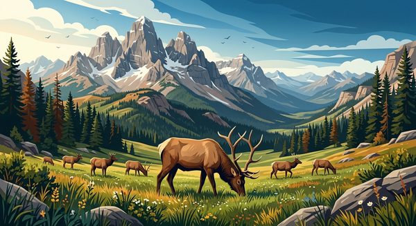 Giants of the Rockies: Wildlife Encounters